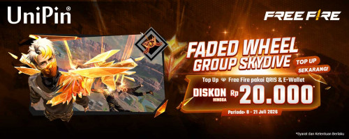 Dapatkan Group Skydive Pertama! Top Up Sekarang dan Nikmati Diskon 20.000*!